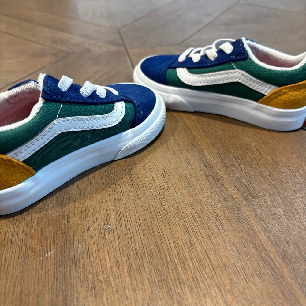 Vans Kids Blue and Green Sneakers - Picture 5 of 9